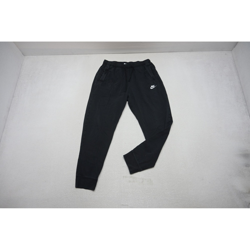 Nike Tapered Jogger Pants Mens Medium Black Futura Logo Cotton Drawstring
